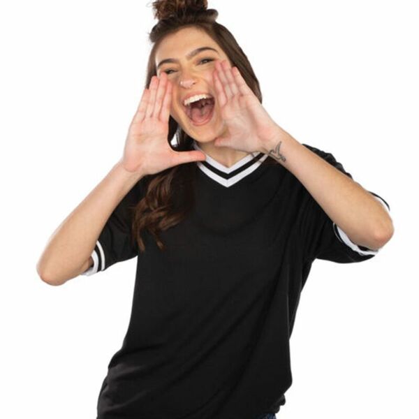 Retro V-Neck Baseball Jersey Thumbnail