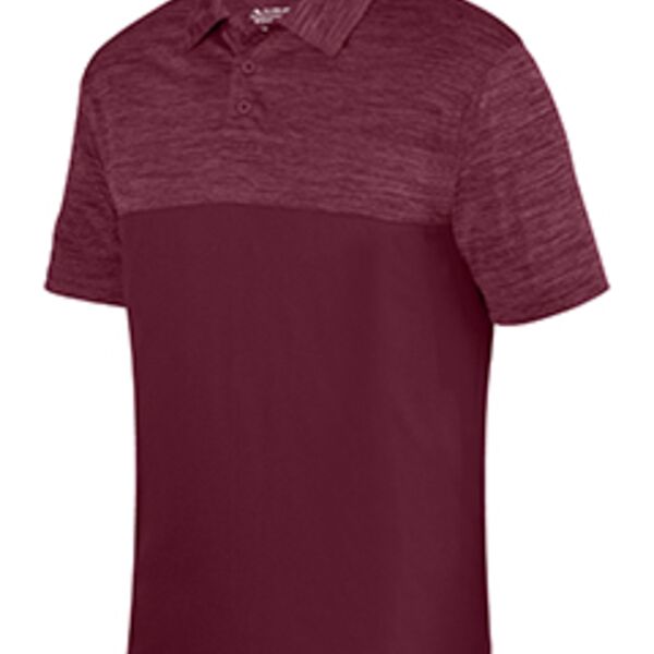 Blank Adult Shadow Tonal Heather Polo Thumbnail